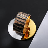 Bohemia Dripping Oil Metal Wide Bracelet for Women