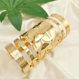 Bohemia Long Cutout Metal Armband Charm Women Bangle