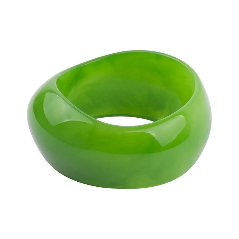 Irregular Wide Resin Bracelet - High-end Temperament Hand Ornament