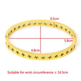 Stainless Steel Stars Bracelet Bangle Women Ladies Silver Rose Jewelry