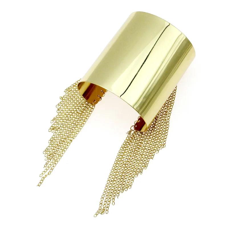 Gothic Tassel Bracelet Punk Arm Cuff Bangle for Women