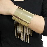 Gothic Tassel Bracelet Punk Arm Cuff Bangle for Women