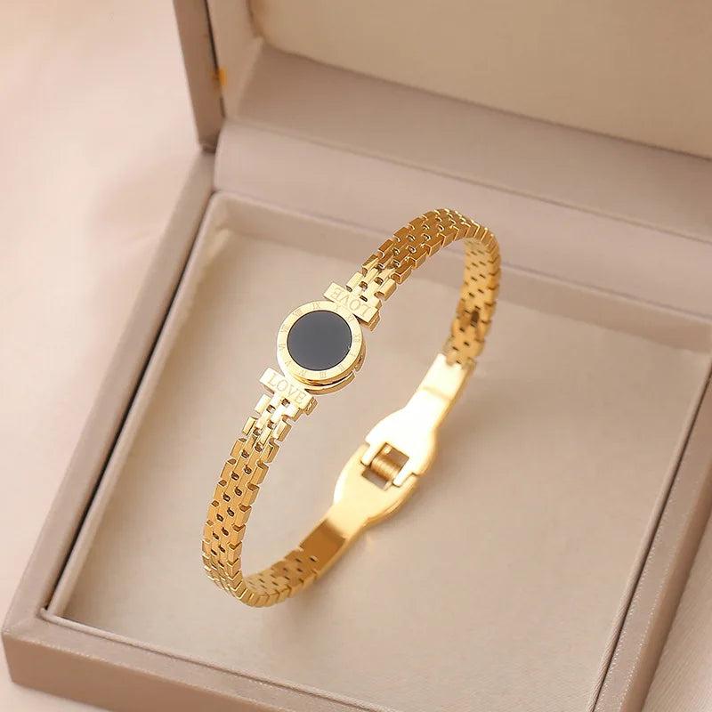 Roman Numeral Love Resin Bracelets for Women