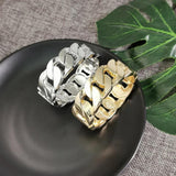 Punk Metal Geometric Big Bangles For Women Statement Vintage Unique Alloy Cuff