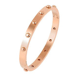 Stainless Steel Plated Cuff Bangles Charm Ball Bracelets For Women Party Jewelry