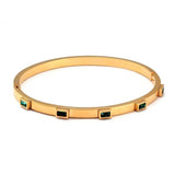 Crystal Zirconia Rose Stainless Steel Bracelet for Women Men