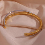 High-end Stainless Steel Double Layer Crossed Bracelet