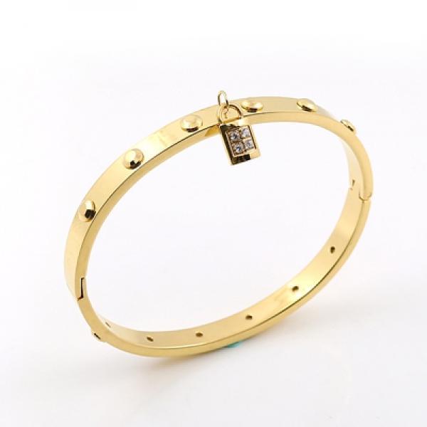 Crystal Bracelet Titanium Steel Bangles Wedding Gift