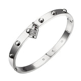 Crystal Bracelet Titanium Steel Bangles Wedding Gift
