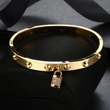 Crystal Bracelet Titanium Steel Bangles Wedding Gift