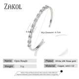 Pink Baguette Cz Zircon Cuff Bracelet for Women