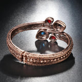 Kinel Vintage Branch Flower Bangles Red Water Drop Resin Bangle Bracelet