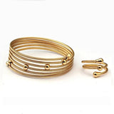 High Cuff Wrap Bracelet Bangles Stainless Steel Charm Bracelets