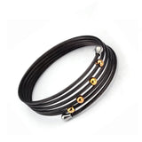 High Cuff Wrap Bracelet Bangles Stainless Steel Charm Bracelets