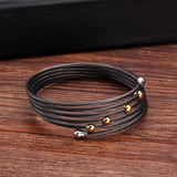 High Cuff Wrap Bracelet Bangles Stainless Steel Charm Bracelets