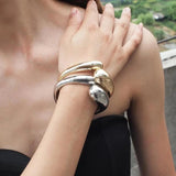 Alloy Wide Opened Bangles Snake Bracelet for Women