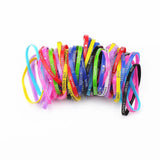 50pcs Multicolor Love Friendship Silicone Bracelet Bangle Mix Style