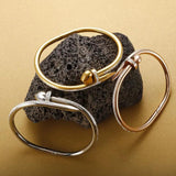 Heart Stu Bracelet Bangle European American Women Stainless Steel