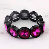 Faceted Crystal Tile Bead Bangles Bracelet for Women