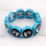 Faceted Crystal Tile Bead Bangles Bracelet for Women