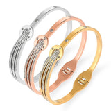 Stainless Steel Zirconia Bangles for Women