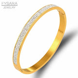 Rhinestone Pave Bangles Stainless Steel Zirconia Crystals Bracelets
