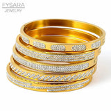 Rhinestone Pave Bangles Stainless Steel Zirconia Crystals Bracelets