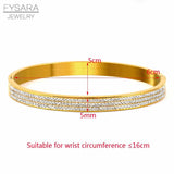 Rhinestone Pave Bangles Stainless Steel Zirconia Crystals Bracelets