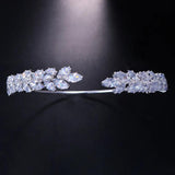 Stonefans Cubic Zirconia Open Bangle Bracelet for Women