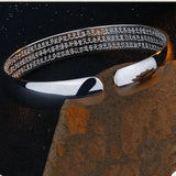 Sanskrit 6 Words Bangles Women Tibetan Silver Cuff Bracelet Om Mani Padme Hum