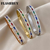 Multicolour Rhinestone Zircon Bangles Bracelets for Women Girls