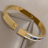 Multicolour Rhinestone Zircon Bangles Bracelets for Women Girls