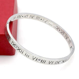 Classic Zircon Roman Numerals Bracelet, Women's Jewelry Bangle