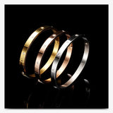 Stainless Steel Zircon Bangle Golden Wedding Jewelry