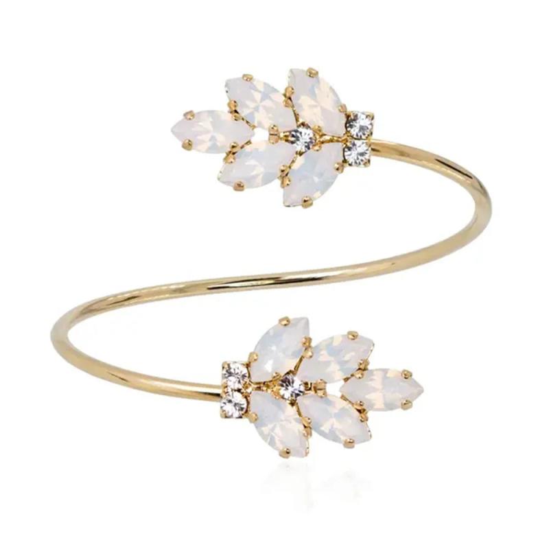 Adjustable Zircon Open Bracelet Bangle for Wedding Accessories
