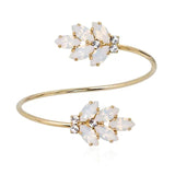 Adjustable Zircon Open Bracelet Bangle for Wedding Accessories