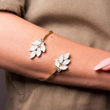 Adjustable Zircon Open Bracelet Bangle for Wedding Accessories