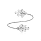 Adjustable Zircon Open Bracelet Bangle for Wedding Accessories