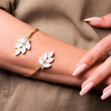Adjustable Zircon Open Bracelet Bangle for Wedding Accessories