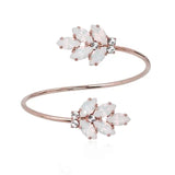 Adjustable Zircon Open Bracelet Bangle for Wedding Accessories