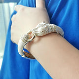 Chunky Leopard Bangle Oil-spot Glaze Bracelet