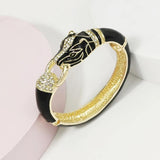Chunky Leopard Bangle Oil-spot Glaze Bracelet