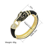 Chunky Leopard Bangle Oil-spot Glaze Bracelet