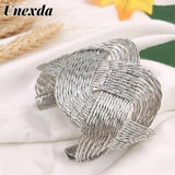 Hand Woven Wrap Alloy Bracelets Boho Jewelry Vintage Ethnic Girls Jewelry Access