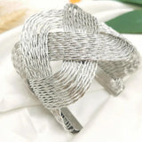 Hand Woven Wrap Alloy Bracelets Boho Jewelry Vintage Ethnic Girls Jewelry Access
