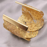 Hand Woven Wrap Alloy Bracelets Boho Jewelry Vintage Ethnic Girls Jewelry Access
