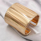 Vertical Braided Bracelet Gothic Plated Cuff Bracelet