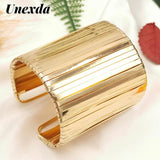 Vertical Braided Bracelet Gothic Plated Cuff Bracelet