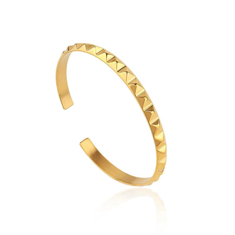 3mm 5mm Texture Statement Bangle Bracelet for Women Party