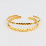 3mm 5mm Texture Statement Bangle Bracelet for Women Party